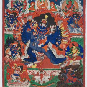 Vadzsrabhairava dharmapála, a "Gyémántjogarral félelmet keltő" tanvédő isten