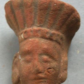 Terracotta male head. Fragment.