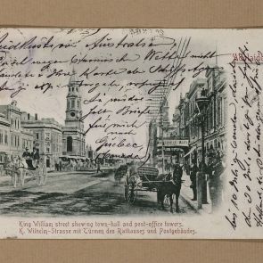 Hopp Ferenc képeslapja Félix Aladárnak Adelaide-ből