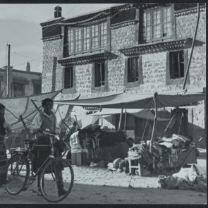 Street view of Lhasa. A detail of the phagokor