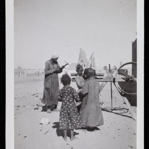 Craftsman and gawking children