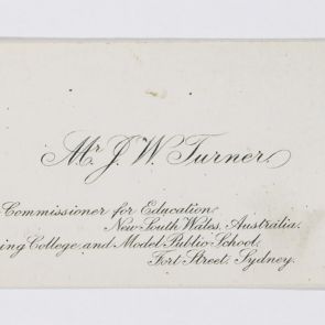Business card: Mr. J. W. Turner