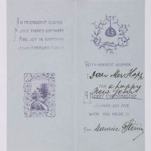 New Year greetings of the Wine Merchant Maurice Steiner from Melbourne