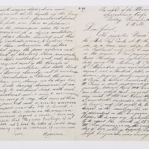 Carl Hartmann's letter in English to Ferenc Hopp from near Corfu