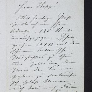 M. Kinsky levele Hopp Ferencnek Rómából