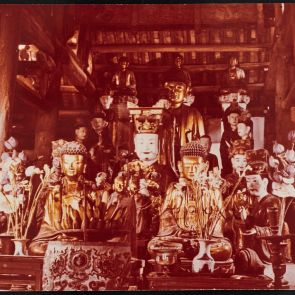 Color photo of Vietnamese Buddhist altar