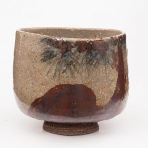 Tea bowl (chawan) with pine motif