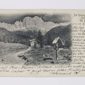 Greeting card from Heinrich K. to Ferenc Hopp from Bolzano