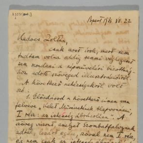 Hatvany Bertalan levele Felvinczi Takács Zoltánnak Budapestről Ázsiába