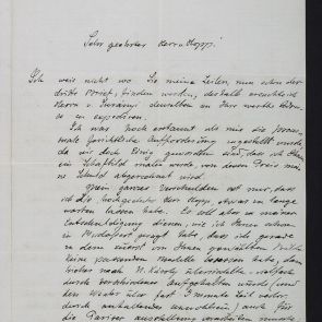 Letter of the painter Béla Pállik to Ferenc Hopp from Nagykároly (Carei) about the repayment of his debt