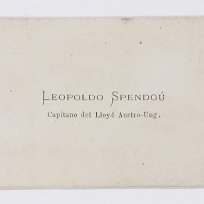 Business card: Leopoldo Spendou, Capitano del Lloyd Austro-Ung.