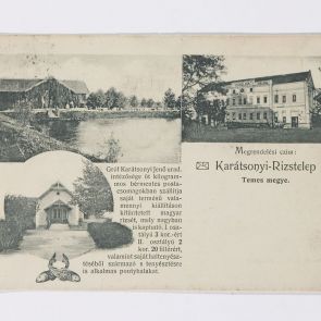 Postcard of the Karátsonyi Rice Farm to Ferenc Hopp from Temes (Timiș) County (today Romania)