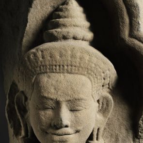 Buddha- vagy bódhiszattvafej, töredék