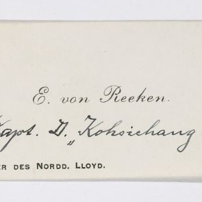 Business card: E. von Reeken