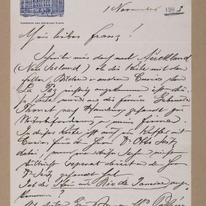 Ferenc Hopp's letter to his nephew Ferenc Lux from Victoria, British Columbia