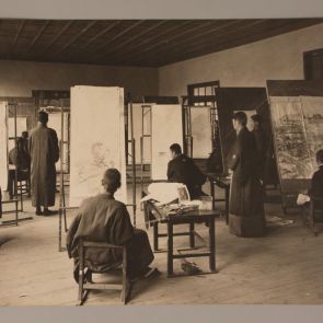 Kyoto City School of Arts, making handscroll