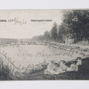 N. Fürsch's greeting card to Ferenc Hopp from Siófok