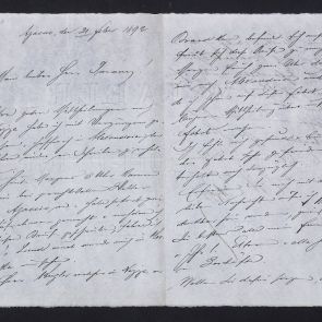 Ferenc Hopp's letter to Henrik Jurány from Ajaccio