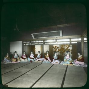 Girls from Yoshiwara in the exhibition room, Tokyo