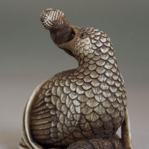 Netsuke: Quail with millet