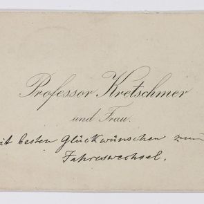 Business card: Professor Kretschmer und Frau