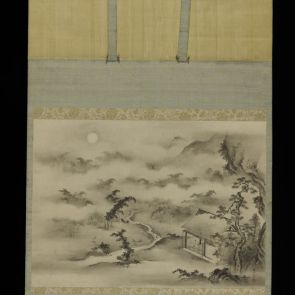 Ch’in-en (héthúrú kotō-n) játszó bölcs ködös bambuszligetben