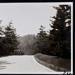 Soldiers in the park of the Imperial Tomb, Momoyama