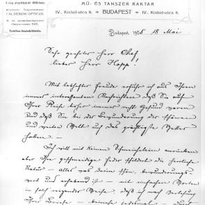 Petrich Gyulának, a Calderoni cég alkalmazottjának levele főnökéhez Aucklandbe, 1905. május 18-án
