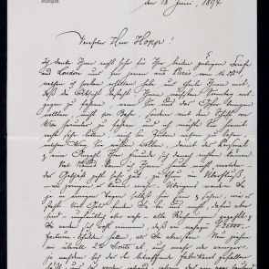 Henrik Jurány's letter to Ferenc Hopp from Budapest