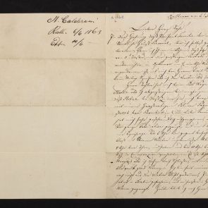 István Calderoni's letter to Ferenc Hopp from Rathenau