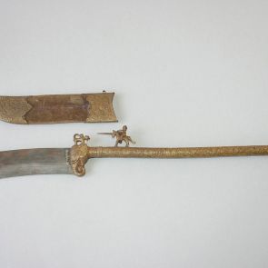 Battle-axe (bhuj-kutti) with sheath