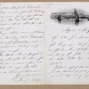 Ferenc Hopp's letter to Henrik Jurány from Algiers