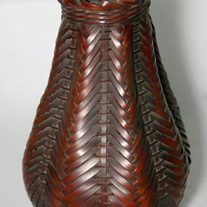 Bamboo vase with segmented body
