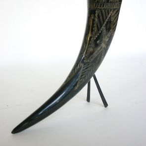 Decorative object carved of horn
