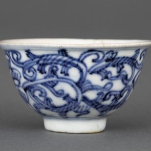 Cup with stylised floral design