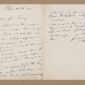 Ferenc Hopp's letter to Henrik Jurány from Paris