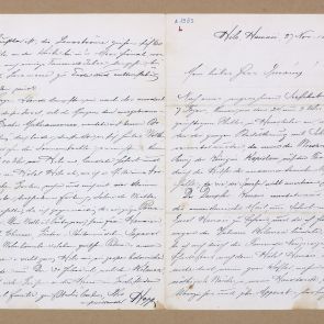Ferenc Hopp's letter to Henrik Jurány from Hilo, Hawaii