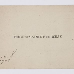 Business card: Adolf Freund and his wife