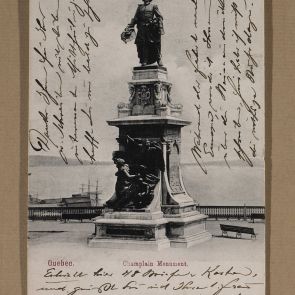 Ferenc Hopp's postcard to Henrik Jurány from Québec