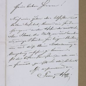 Ferenc Hopp's letter sent to Calderoni and Co. from Punta Arenas