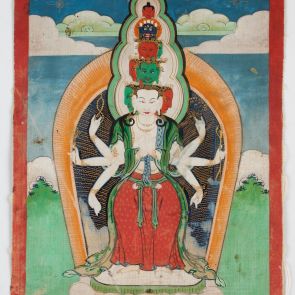 Cakli depicting Eleven-Headed Avalokiteshvara Bodhisattva
