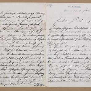 Ferenc Hopp's letter to Henrik Jurány from Diamond Lake