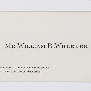Business card: Mr. William R. Wheeler