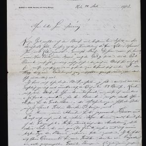 Ferenc Hopp's letter to Henrik Jurány from Kobe