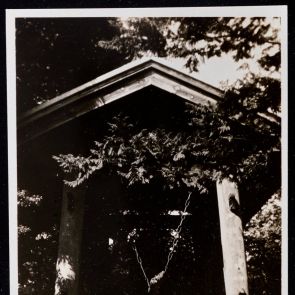 Empty bell tower in the courtyard of Engakuji Temple