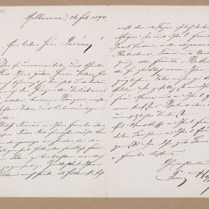Ferenc Hopp's letter to Henrik Jurány from Melbourne