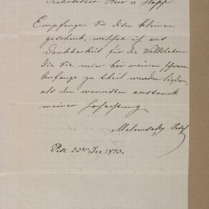 József Malomsoky's letter to Ferenc Hopp from Pest