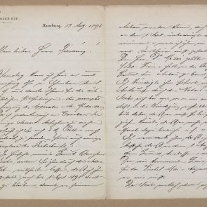 Ferenc Hopp's letter to Henrik Jurány from Hamburg