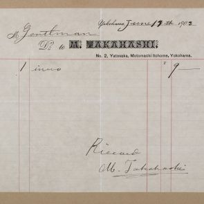 M. Takahashi's invoice from Yokohama