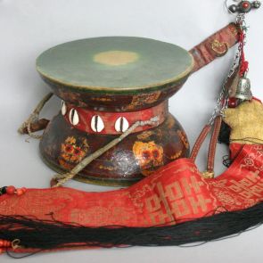 Damaru, two-headed ritual hand drum